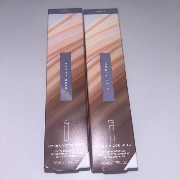 Fenty Skin Hydra Vizor Huez Tinted Moisturizer Refill 2 and 3 $90+ VALUE - Picture 1 of 4